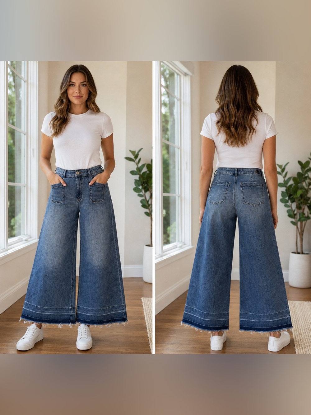 KUT from the Kloth Goldie Super Flare High Rise Cropped Jeans Size 10 Raw Hem